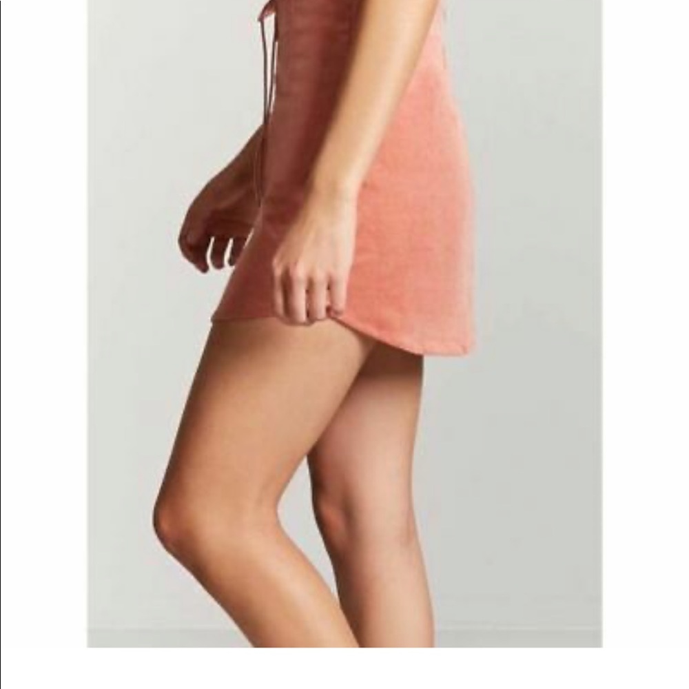 Corduroy Lace-Up Mini Skirt | Burnt Orange | Small - Picture 5 of 10